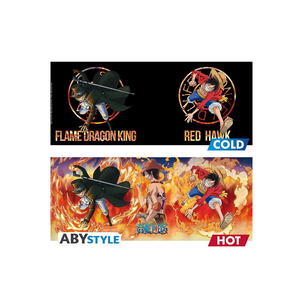 ABYstyle - One Piece - Thermo-reactive Mug 460 ml - Luffy & Sabo