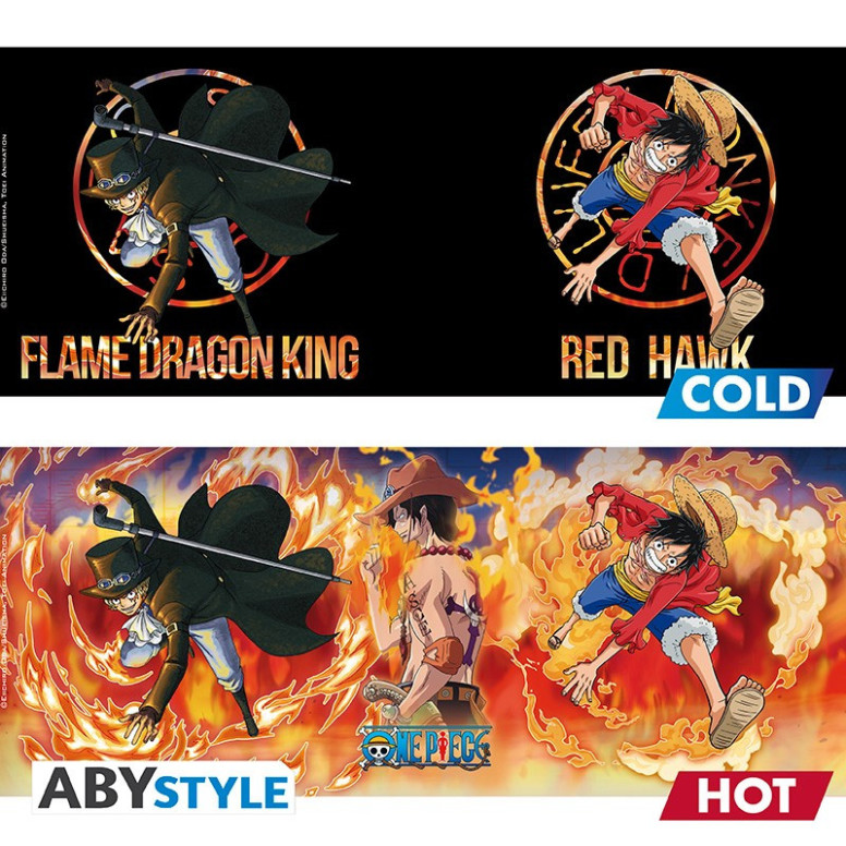 ABYstyle - One Piece - Thermo-reactive Mug 460 ml - Luffy & Sabo