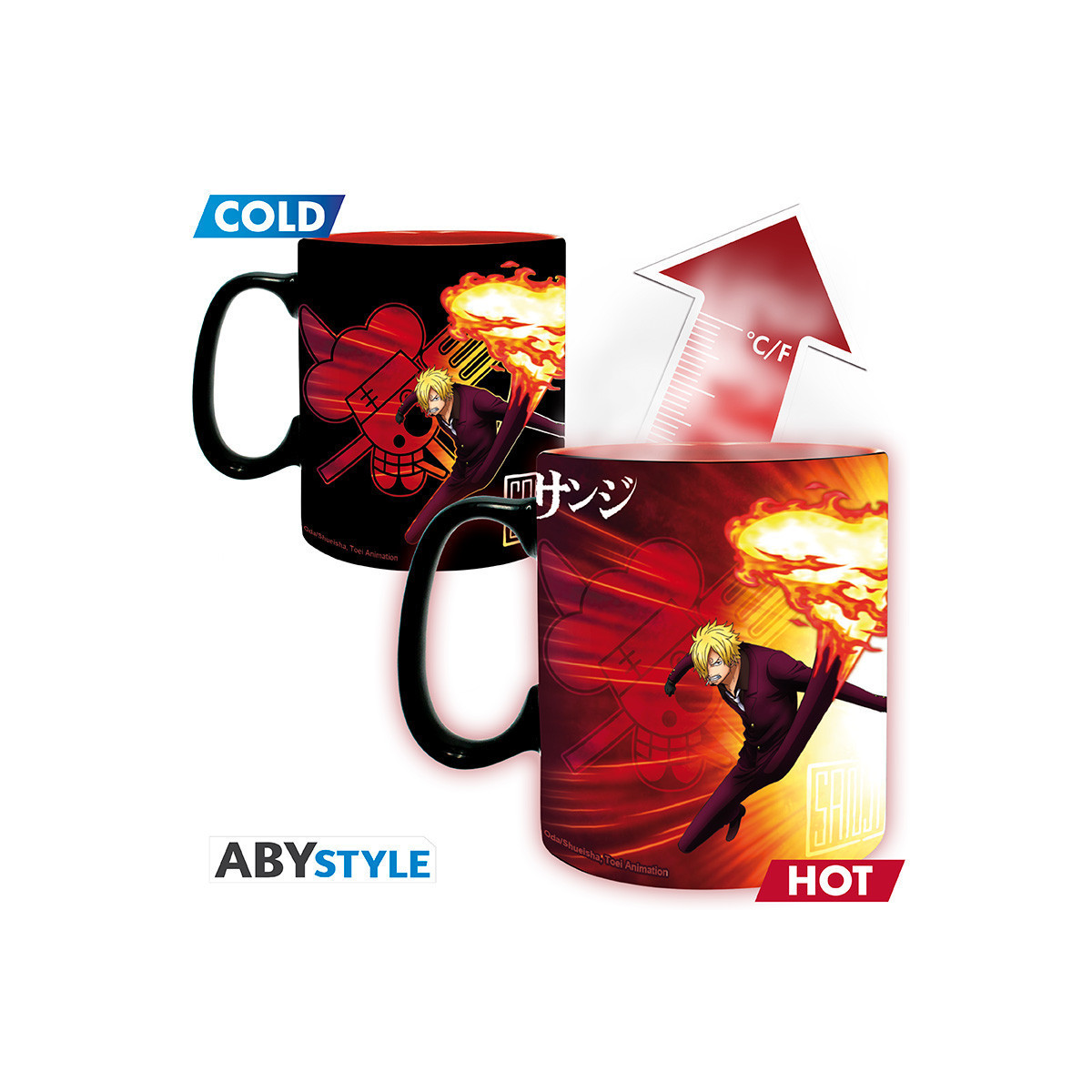 ABYstyle - One Piece - Thermo-reactive Mug 460 ml - Zoro & Sanji
