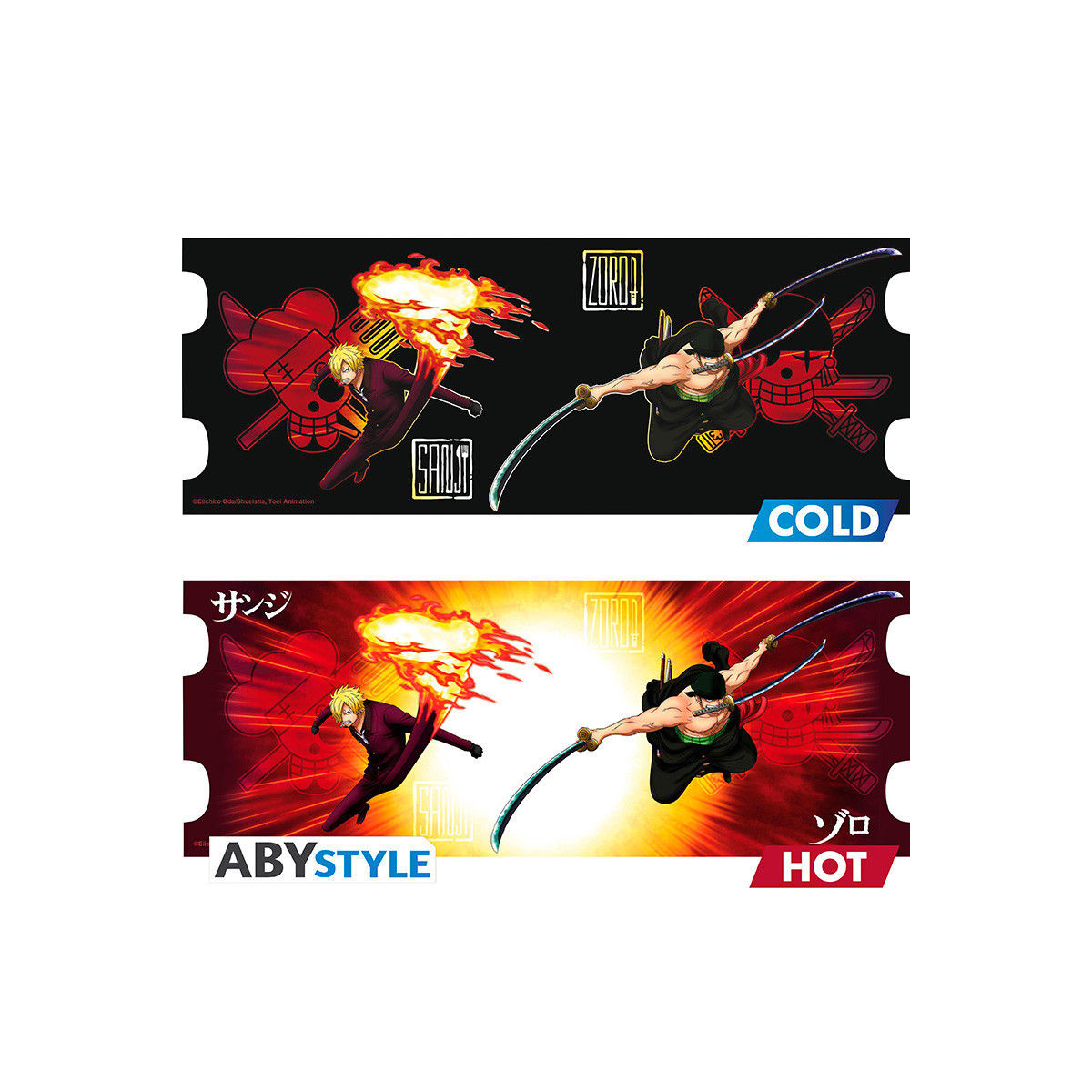 ABYstyle - One Piece - Thermo-reactive Mug 460 ml - Zoro & Sanji