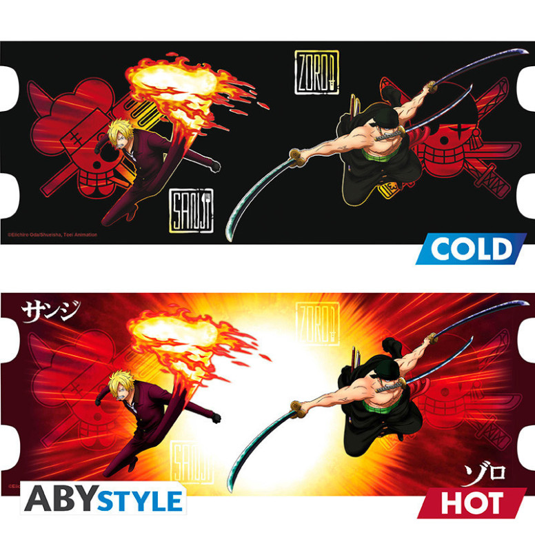 ABYstyle - One Piece - Thermo-reactive Mug 460 ml - Zoro & Sanji