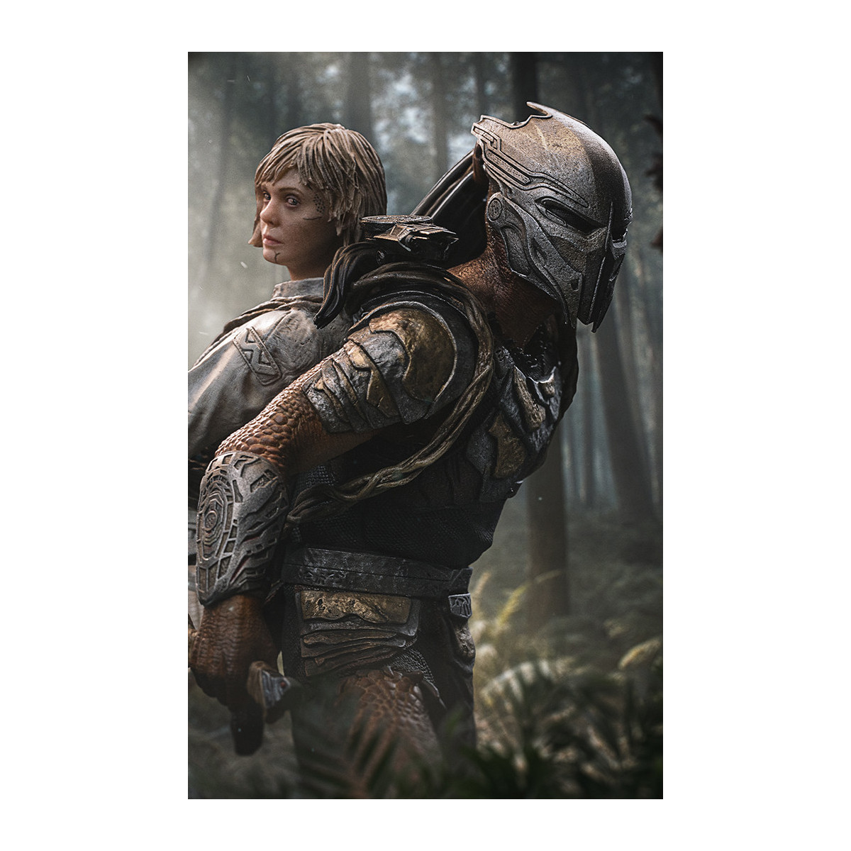 Iron Studios Predator: Badlands - Predator Dek & Thia Art Scale 1/10