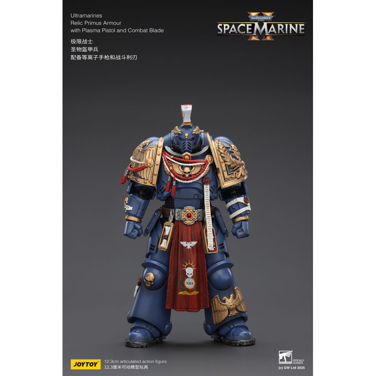 JoyToy - Space Marines II - Ultramarines - Relic Primus Armour with Plasma Pistol and Combat Blade 1/18