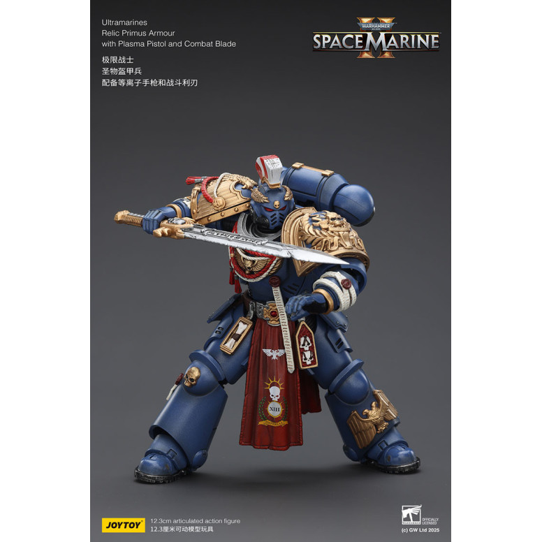 JoyToy - Space Marines II - Ultramarines - Relic Primus Armour with Plasma Pistol and Combat Blade 1/18