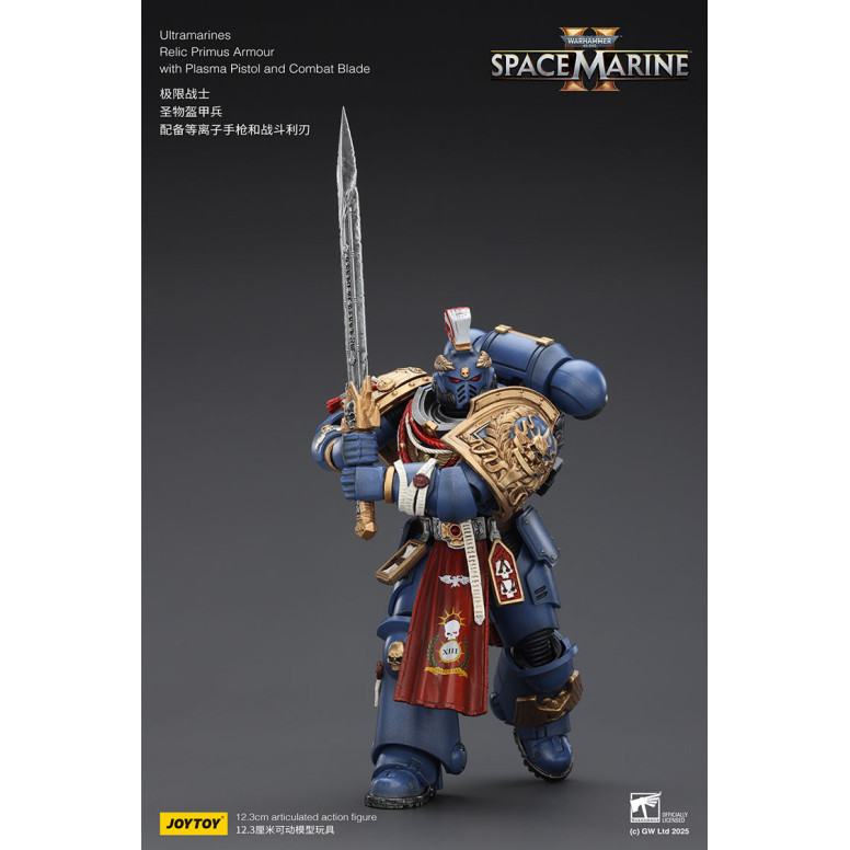 JoyToy - Space Marines II - Ultramarines - Relic Primus Armour with Plasma Pistol and Combat Blade 1/18
