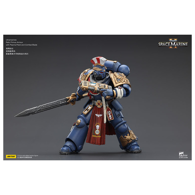 JoyToy - Space Marines II - Ultramarines - Relic Primus Armour with Plasma Pistol and Combat Blade 1/18
