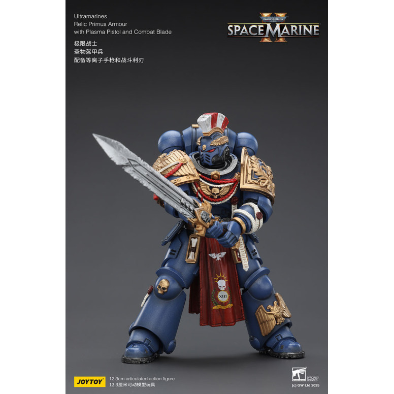 JoyToy - Space Marines II - Ultramarines - Relic Primus Armour with Plasma Pistol and Combat Blade 1/18