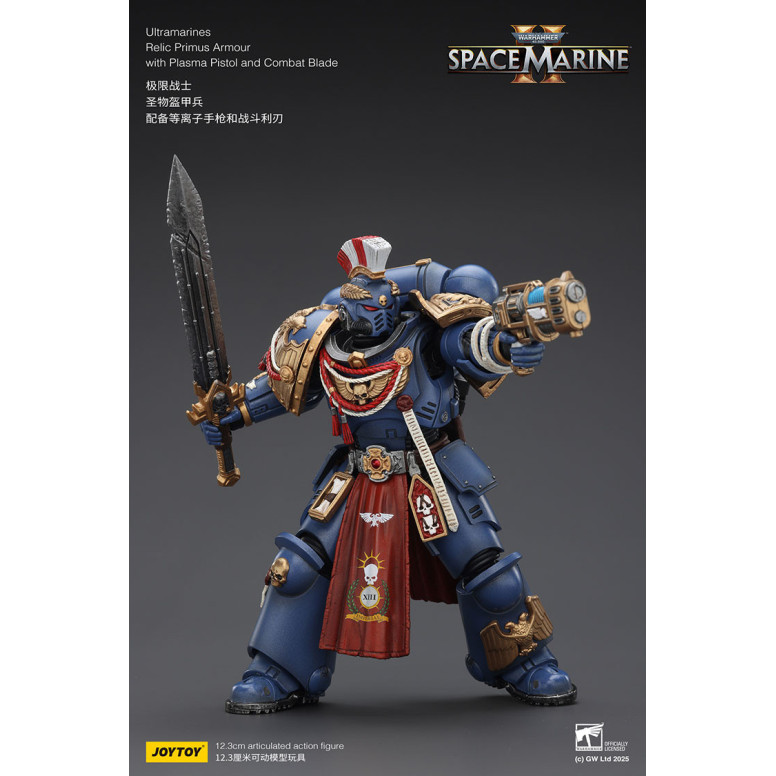 JoyToy - Space Marines II - Ultramarines - Relic Primus Armour with Plasma Pistol and Combat Blade 1/18