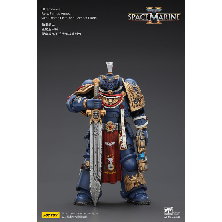 JoyToy - Space Marines II - Ultramarines - Relic Primus Armour with Plasma Pistol and Combat Blade 1/18