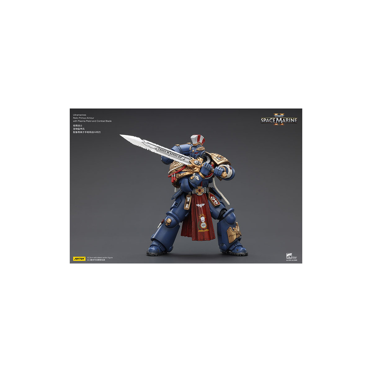 JoyToy - Space Marines II - Ultramarines - Relic Primus Armour with Plasma Pistol and Combat Blade 1/18