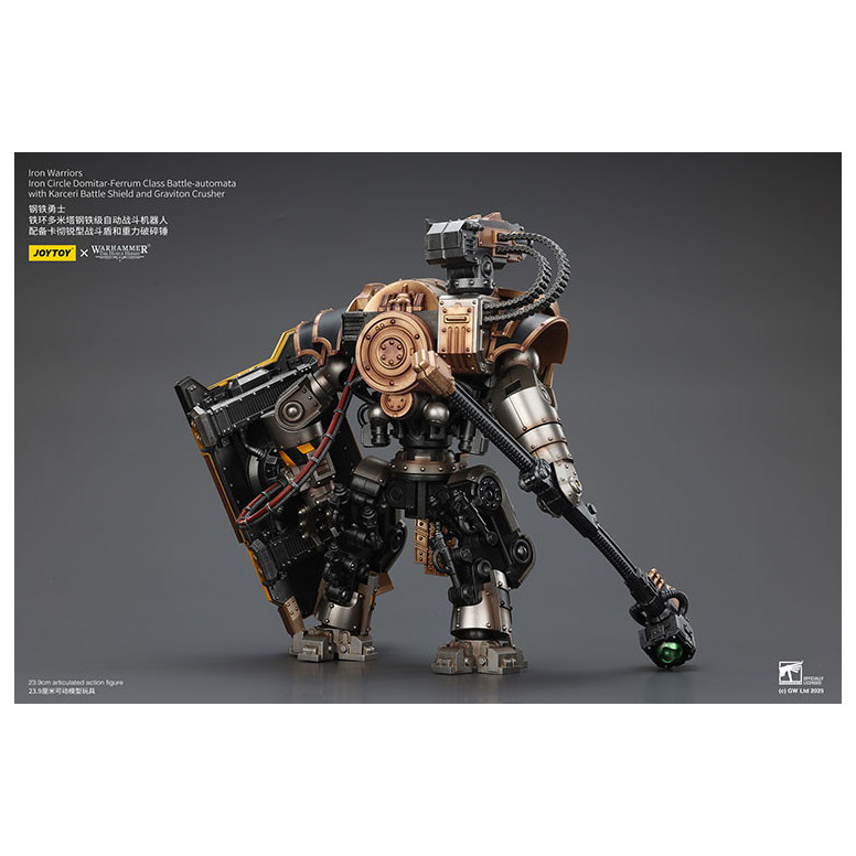 Joytoy - Iron Warriors Iron Circle Domitar-Ferrum Class Battle-automata with Karceri Battle Shield and Graviton Crusher 1/18