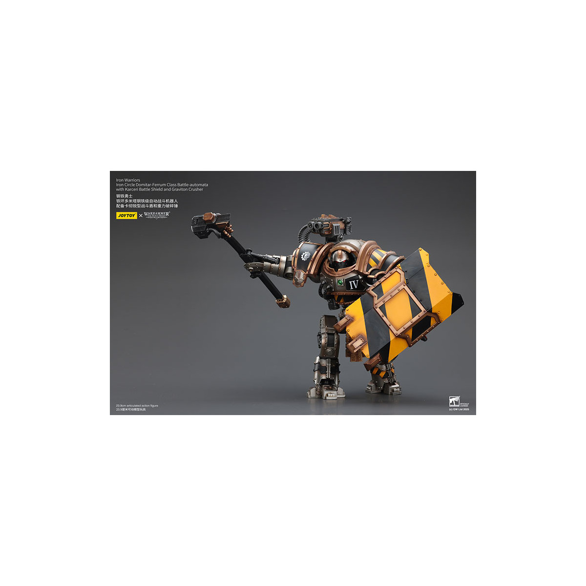 Joytoy - Iron Warriors Iron Circle Domitar-Ferrum Class Battle-automata with Karceri Battle Shield and Graviton Crusher 1/18