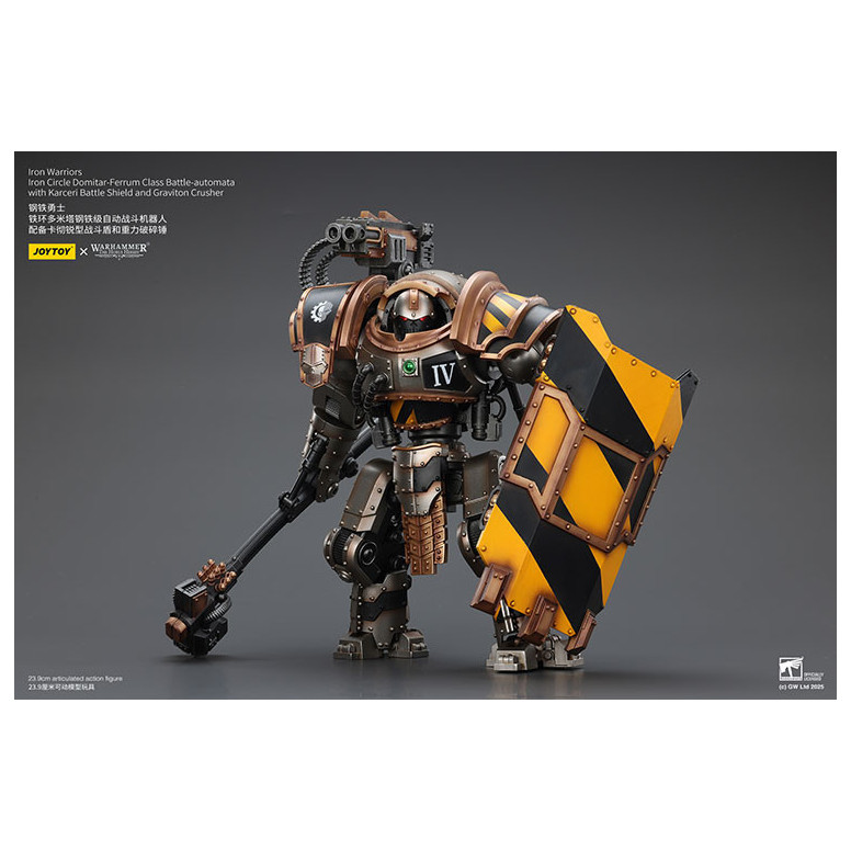 Joytoy - Iron Warriors Iron Circle Domitar-Ferrum Class Battle-automata with Karceri Battle Shield and Graviton Crusher 1/18