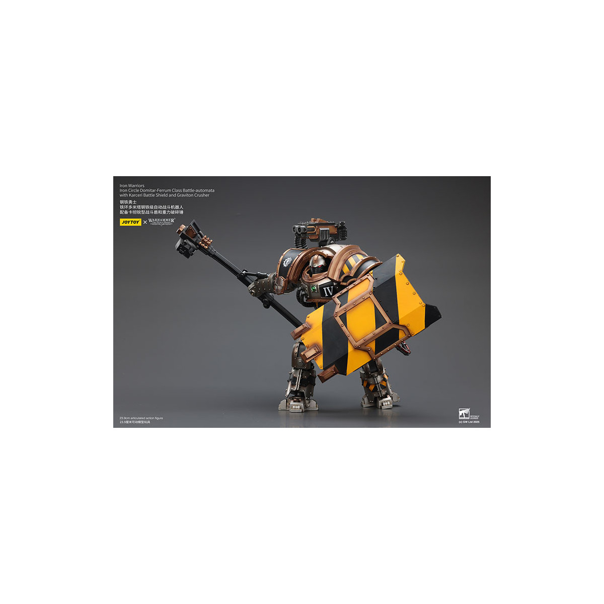 Joytoy - Iron Warriors Iron Circle Domitar-Ferrum Class Battle-automata with Karceri Battle Shield and Graviton Crusher 1/18