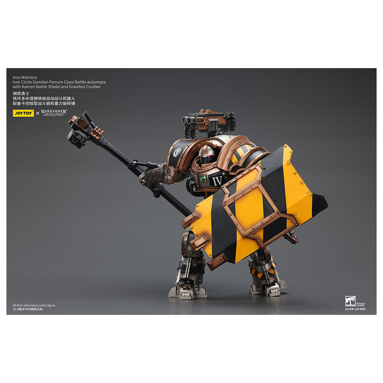 Joytoy - Iron Warriors Iron Circle Domitar-Ferrum Class Battle-automata with Karceri Battle Shield and Graviton Crusher 1/18