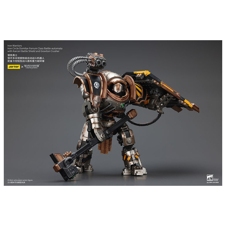 Joytoy - Iron Warriors Iron Circle Domitar-Ferrum Class Battle-automata with Karceri Battle Shield and Graviton Crusher 1/18