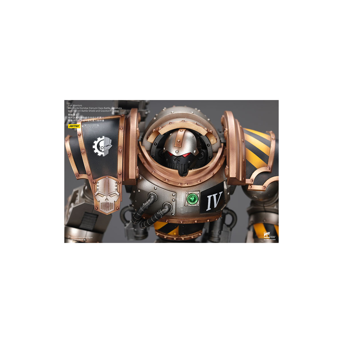 Joytoy - Iron Warriors Iron Circle Domitar-Ferrum Class Battle-automata with Karceri Battle Shield and Graviton Crusher 1/18