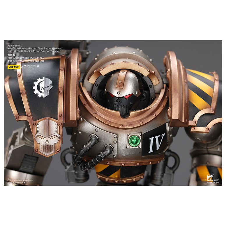 Joytoy - Iron Warriors Iron Circle Domitar-Ferrum Class Battle-automata with Karceri Battle Shield and Graviton Crusher 1/18