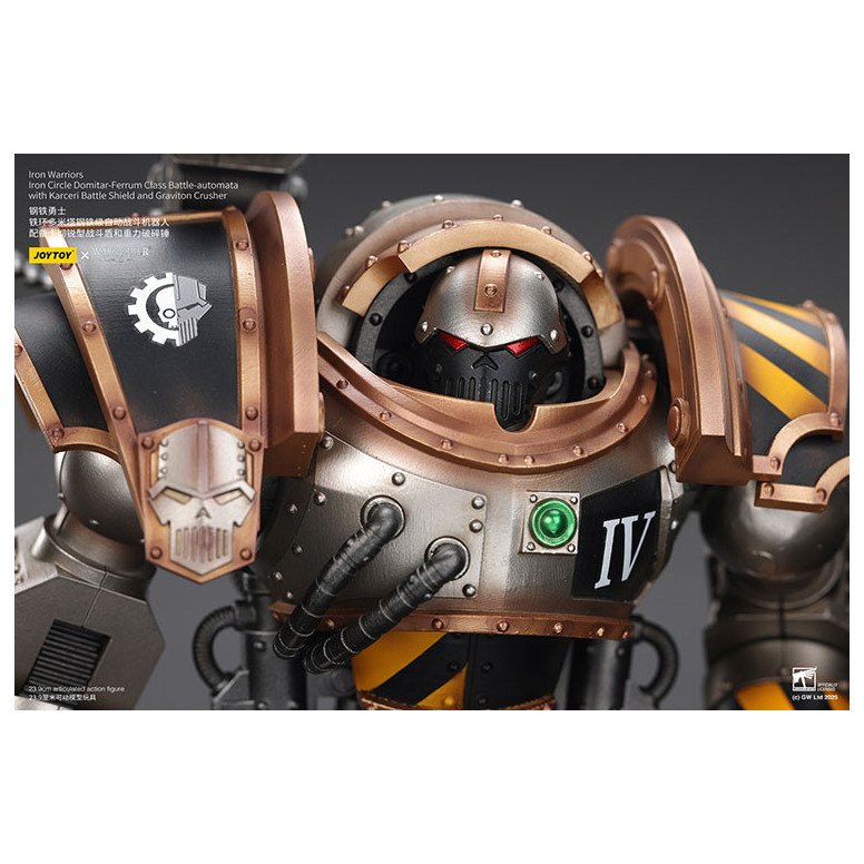 Joytoy - Iron Warriors Iron Circle Domitar-Ferrum Class Battle-automata with Karceri Battle Shield and Graviton Crusher 1/18