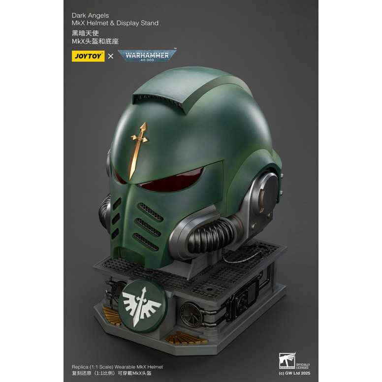 JoyToy - Warhammer 40000 - Dark Angels MkX Helmet & Display Stand 1/1