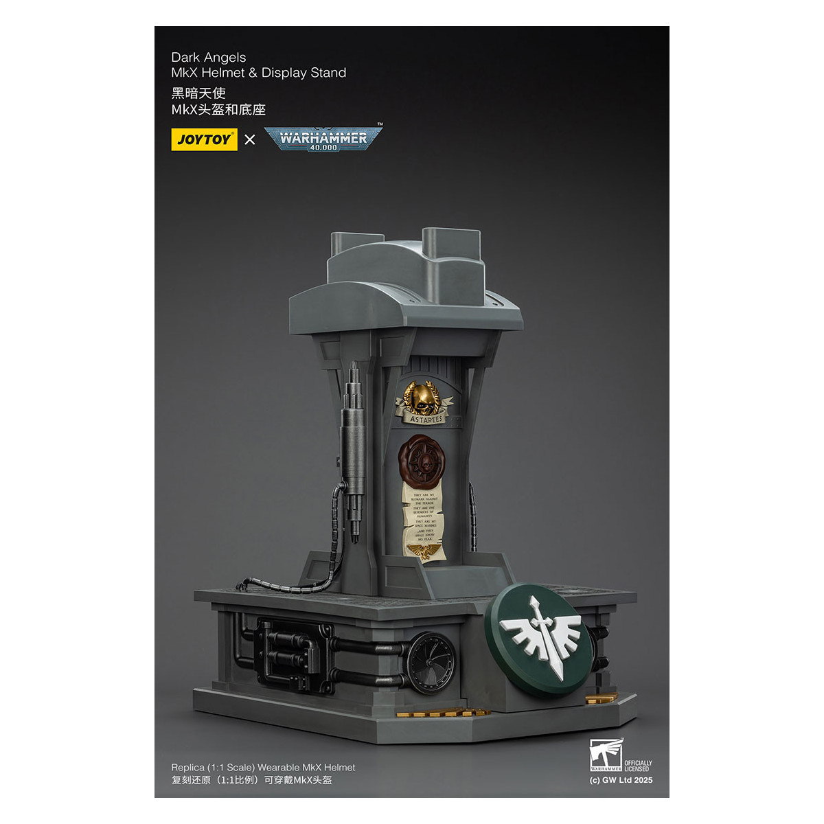 JoyToy - Warhammer 40000 - Dark Angels MkX Helmet & Display Stand 1/1