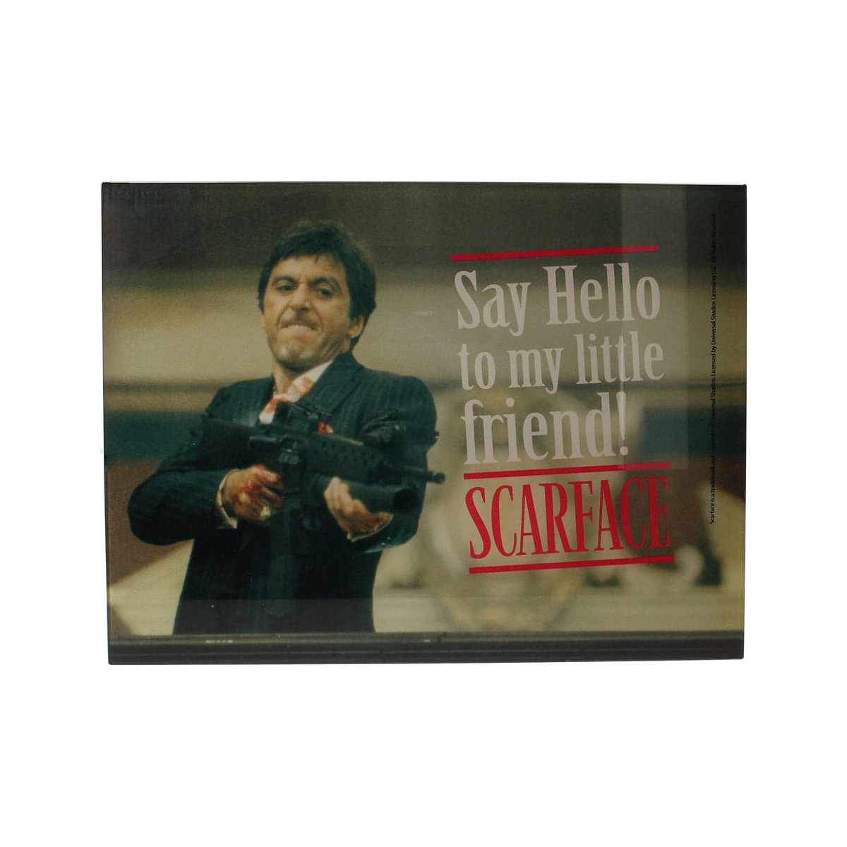 SD Toys - Scarface say Hello" glass poster