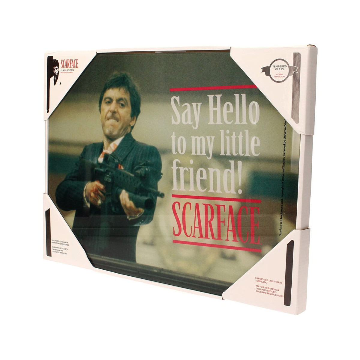 SD Toys - Scarface say Hello" glass poster