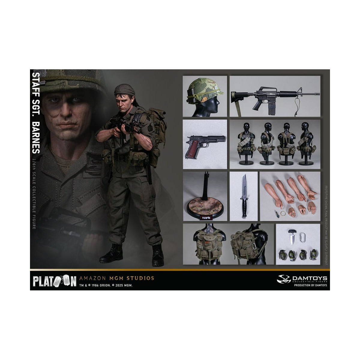 DAMTOYS - Platoon - Staff Sergeant Barnes 1/6 Collectible