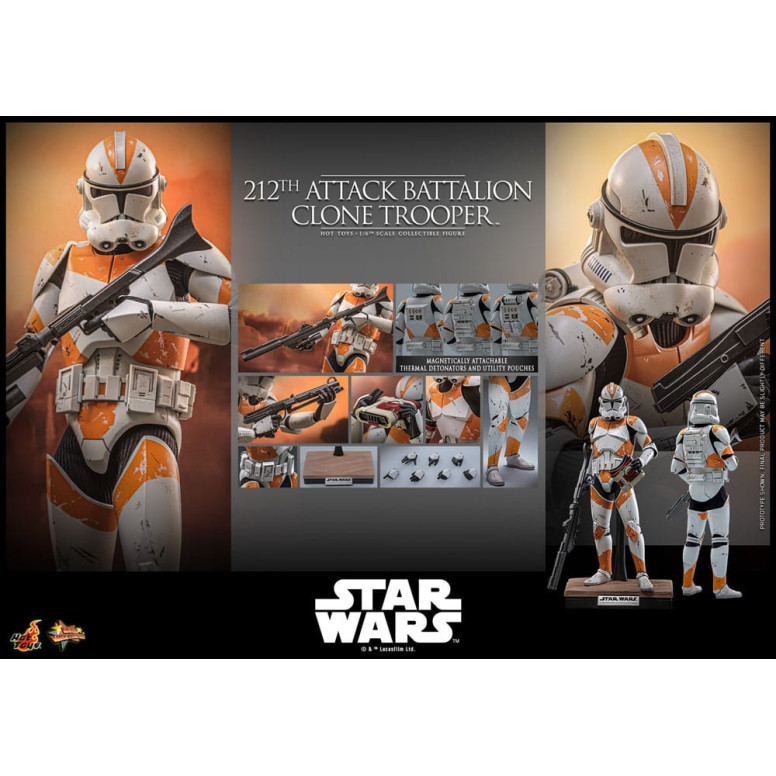 Hot Toys Star Wars - 104th Battalion Wolfpack Clone Trooper Deluxe Version - The Clone Wars 1/6 Figurine