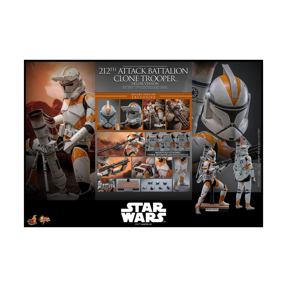 Hot Toys Star Wars - 212th Attack Battalion Clone Trooper Deluxe Version - The Clone Wars 1/6
