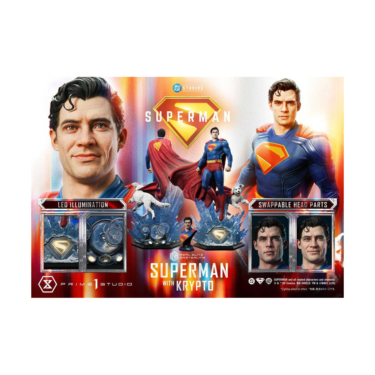 Prime 1 Studio - Superman with Krypto Bonus Version - Real Elite Masterline Series 1/3