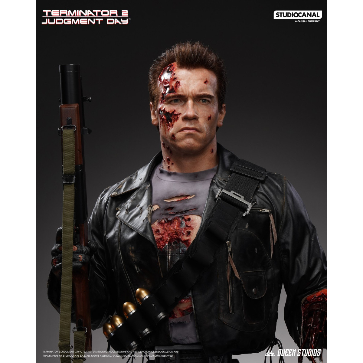 Queen Studios - T-800 Battle Damaged Life-Size Bust - The Terminator 2