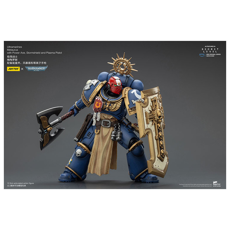 JoyToy - Secret Level - Ultramarines Metaurus with Power Axe, Stormshield and Plasma Pistol 1/18 - Warhammer 40000