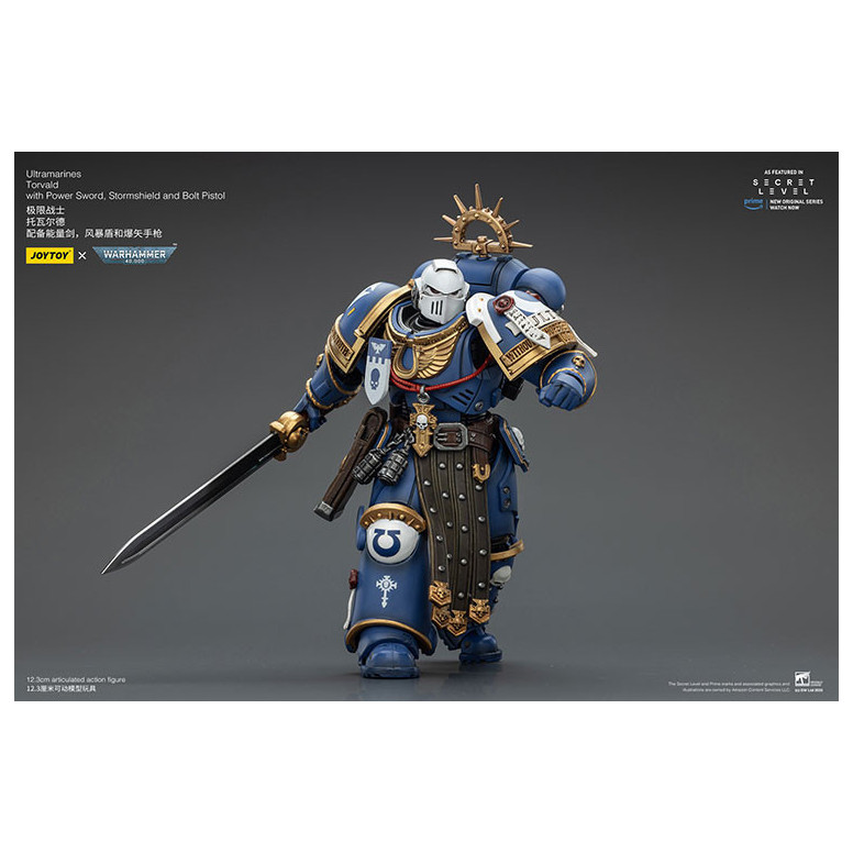 JoyToy - Secret Level - Ultramarines Torvald with Power Sword, Stormshield and Bolt Pistol 1/18 - Warhammer 40000