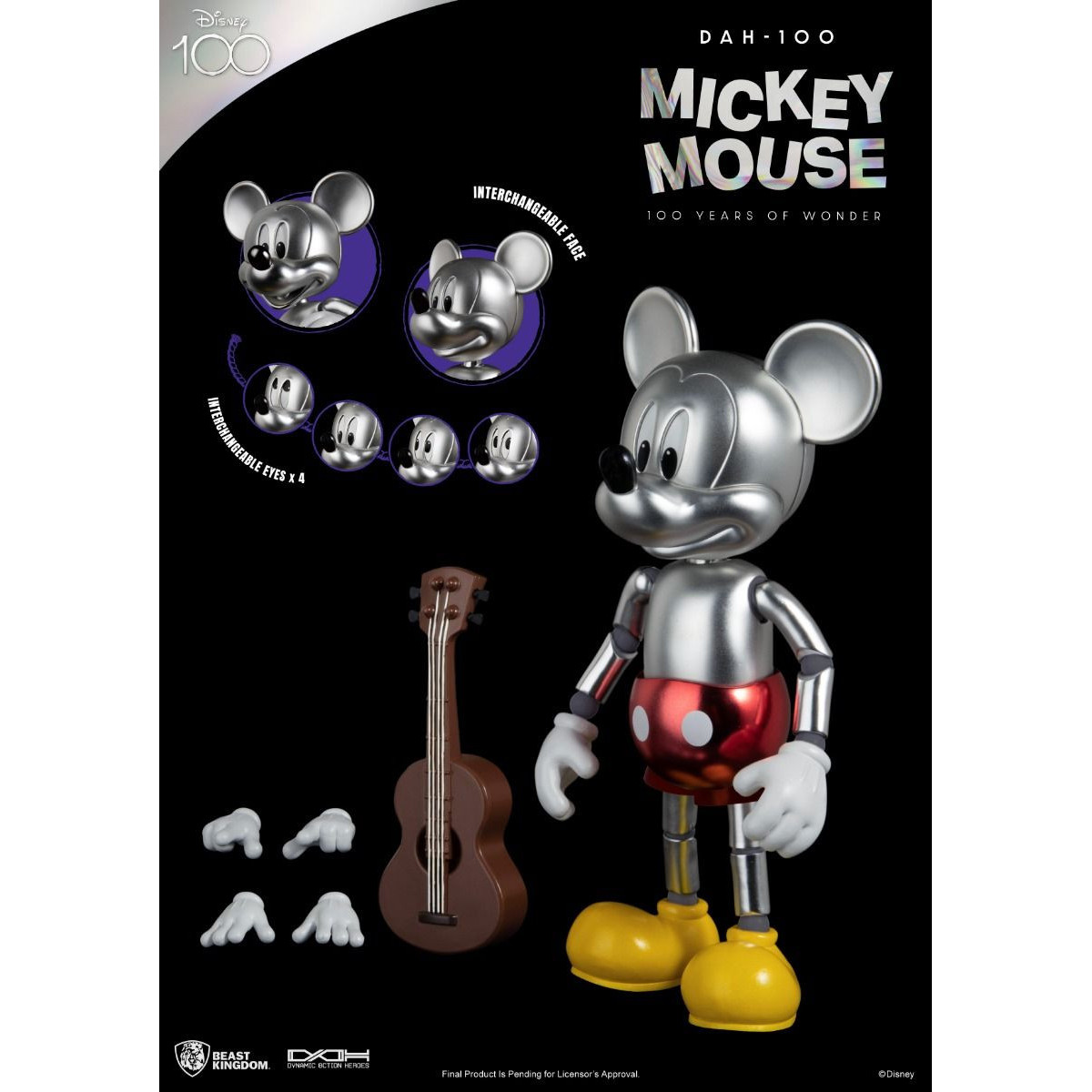 Beast Kingdom Disney 100 Years of Wonder - Mickey Mouse Mouse - Dynamic Action Heroes 1/9 - D100