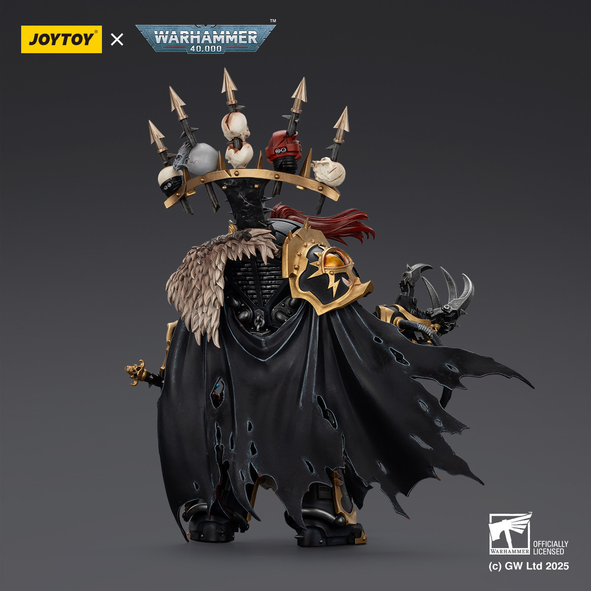 JoyToy Chaos Space Marines - Black Legion - Abaddon the Despoiler with Drach'nyen and the Talon of Horus - 1/18 - Warhammer 40K