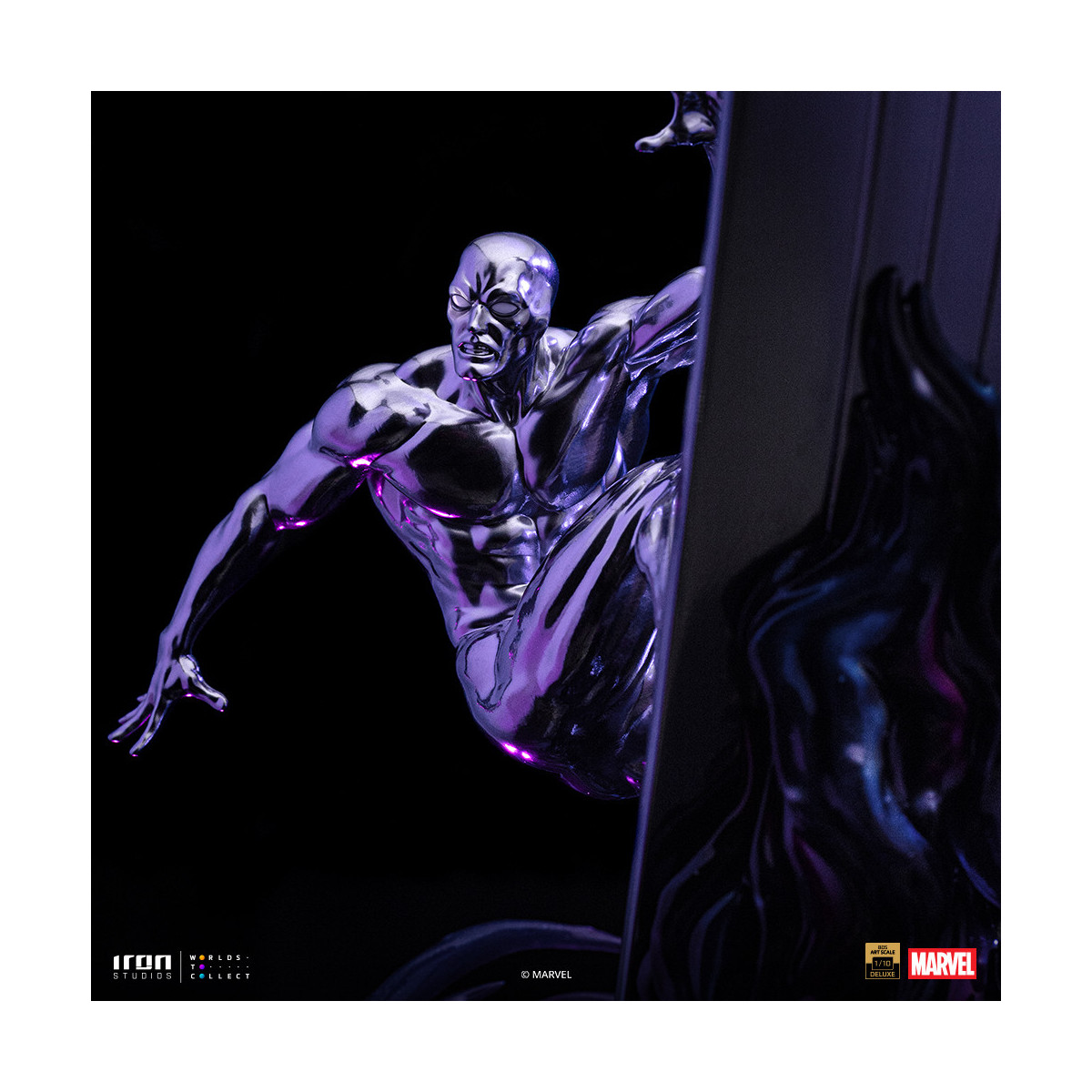 Iron Studios Marvel - Silver Surfer Deluxe Art Scale 1/10 - Infinity Gauntlet Diorama