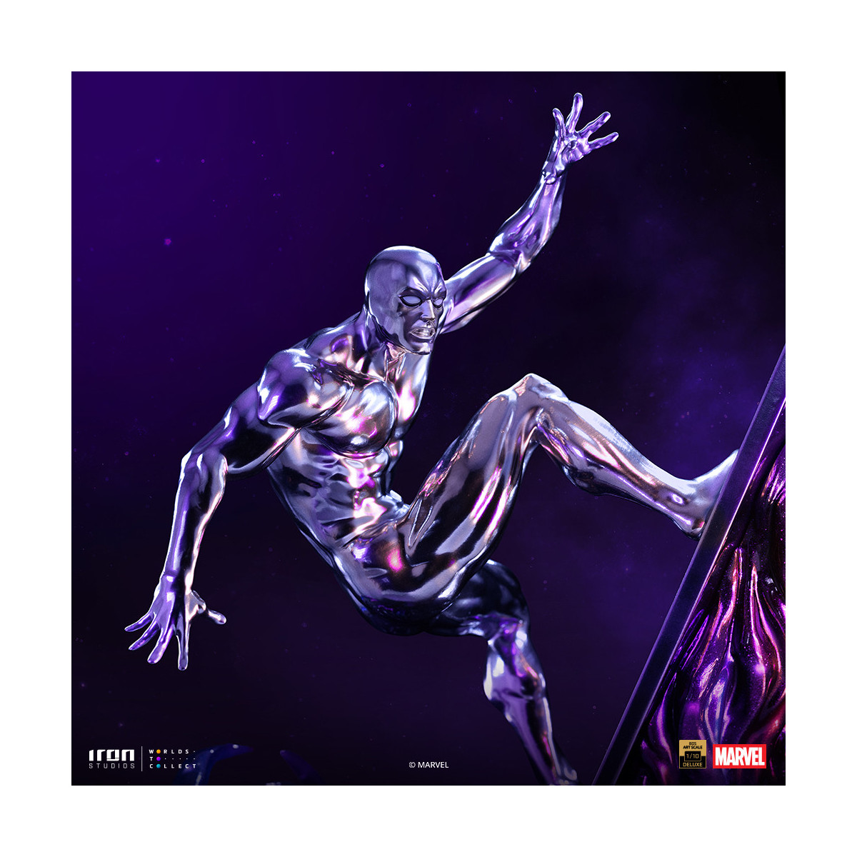 Iron Studios Marvel - Silver Surfer Deluxe Art Scale 1/10 - Infinity Gauntlet Diorama