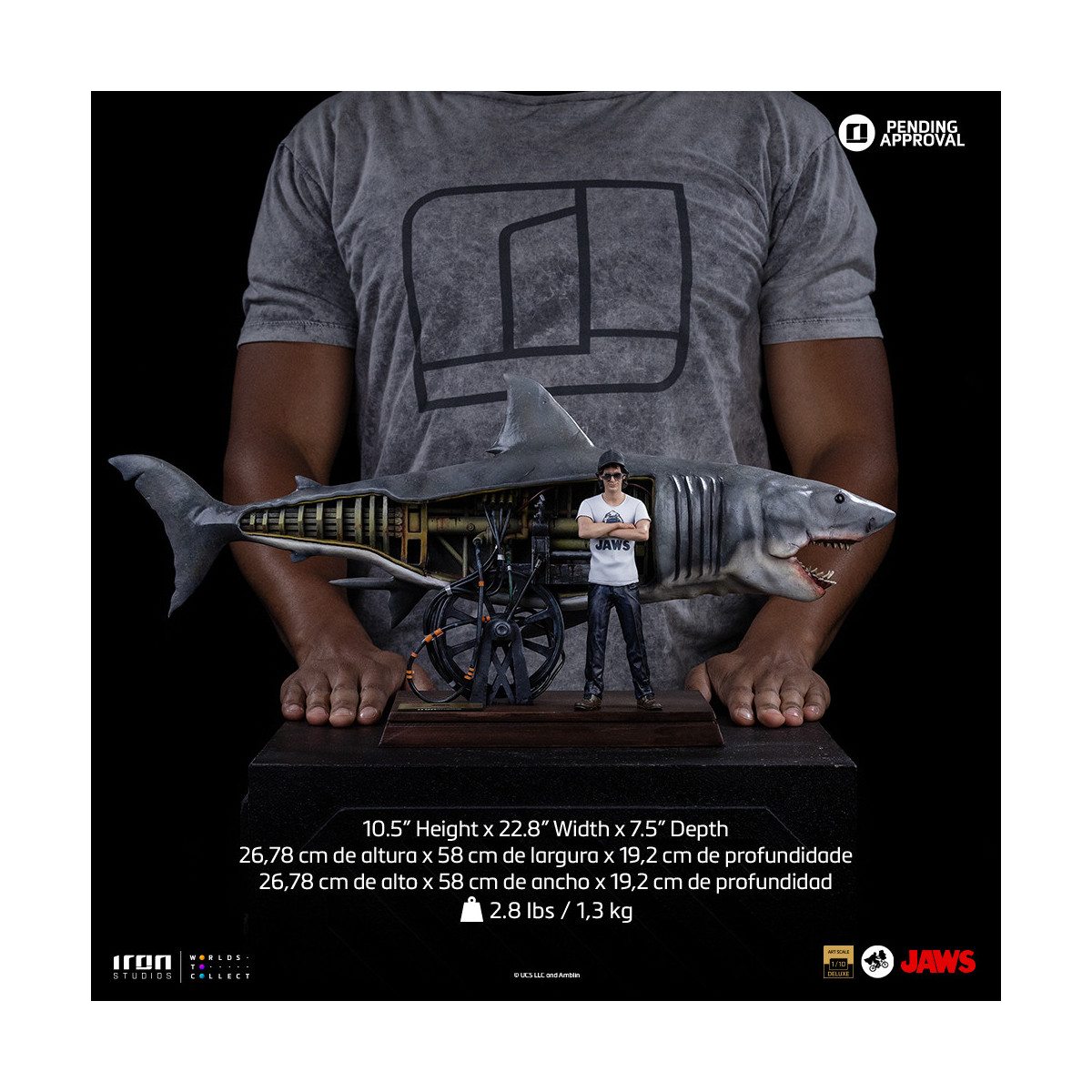 Iron Studios - JAWS - Steven Spielberg (Jaws 50th Anniversary) Deluxe Art Scale1/10 - Jaws