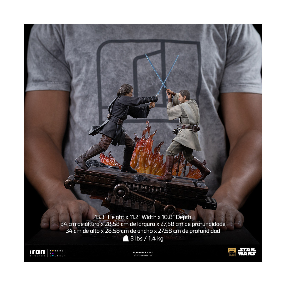 Iron Studios Star Wars - Anakin vs Obi-wan Deluxe Art Scale 1/10 - Episode 3