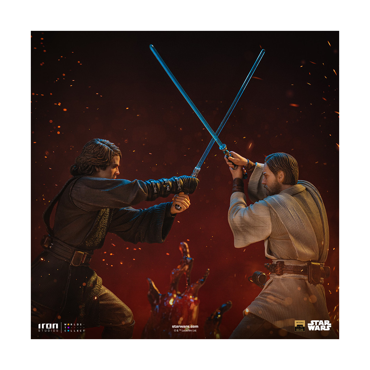 Iron Studios Star Wars - Anakin vs Obi-wan Deluxe Art Scale 1/10 - Episode 3