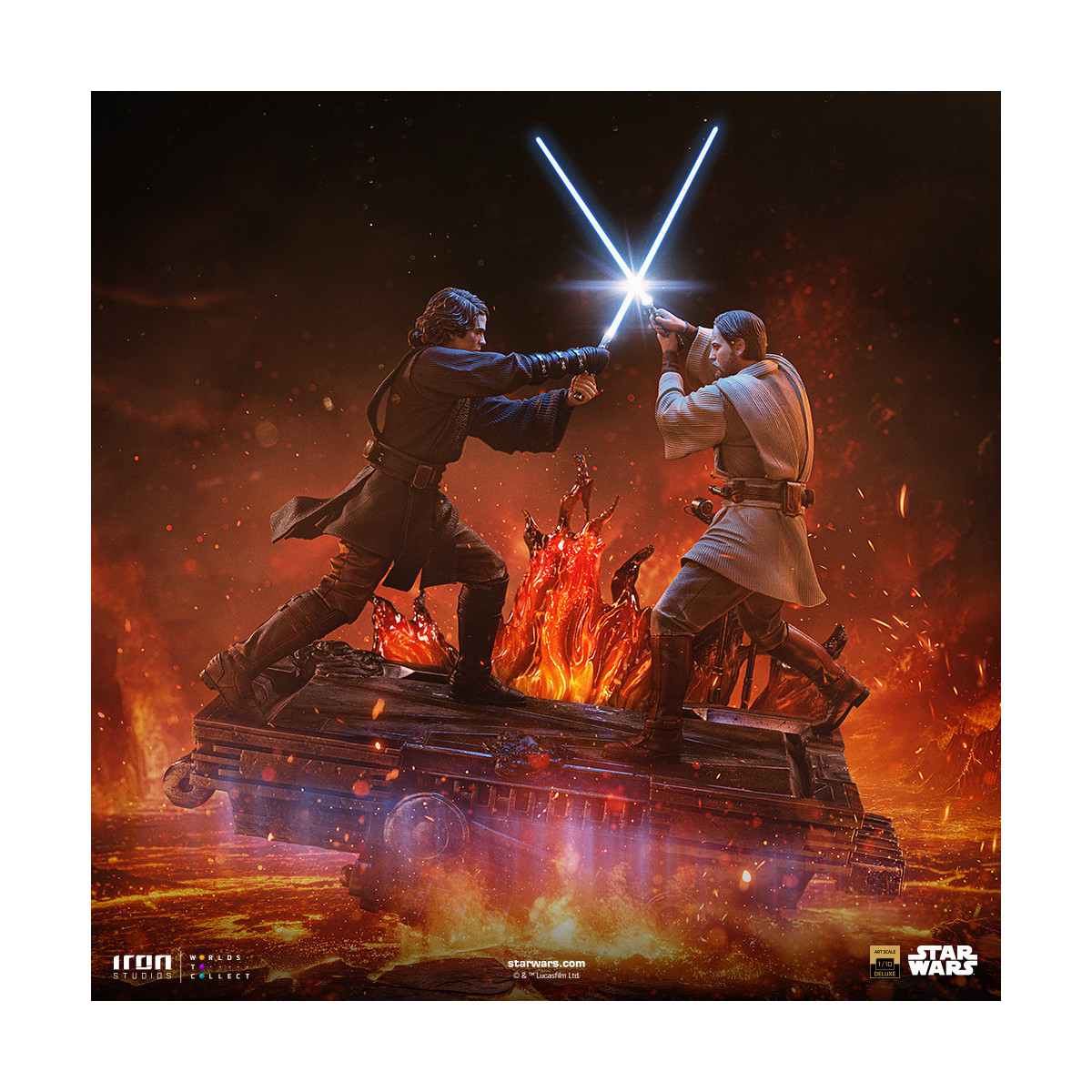 Iron Studios Star Wars - Anakin vs Obi-wan Deluxe Art Scale 1/10 - Episode 3