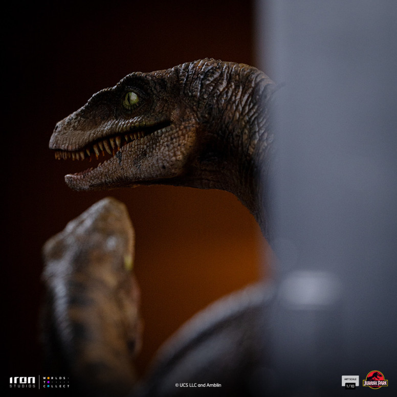 Iron Studios - Raptors at the kitchen's door - Jurassic Park 1/10 Bds Art Scale