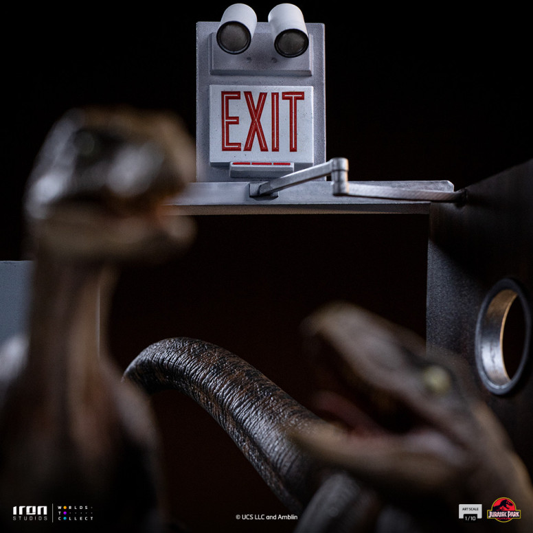 Iron Studios - Raptors at the kitchen's door - Jurassic Park 1/10 Bds Art Scale