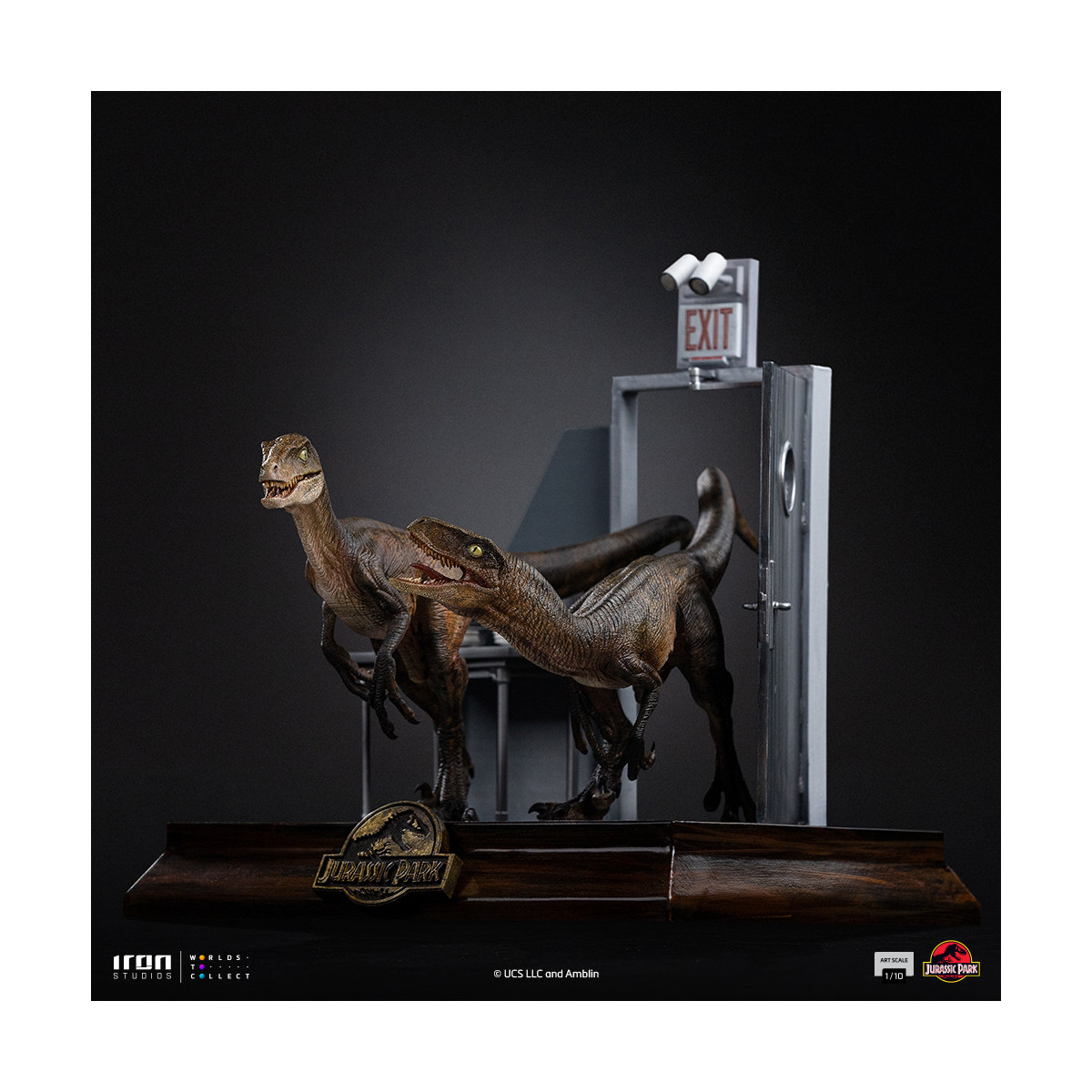 Iron Studios - Raptors at the kitchen's door - Jurassic Park 1/10 Bds Art Scale