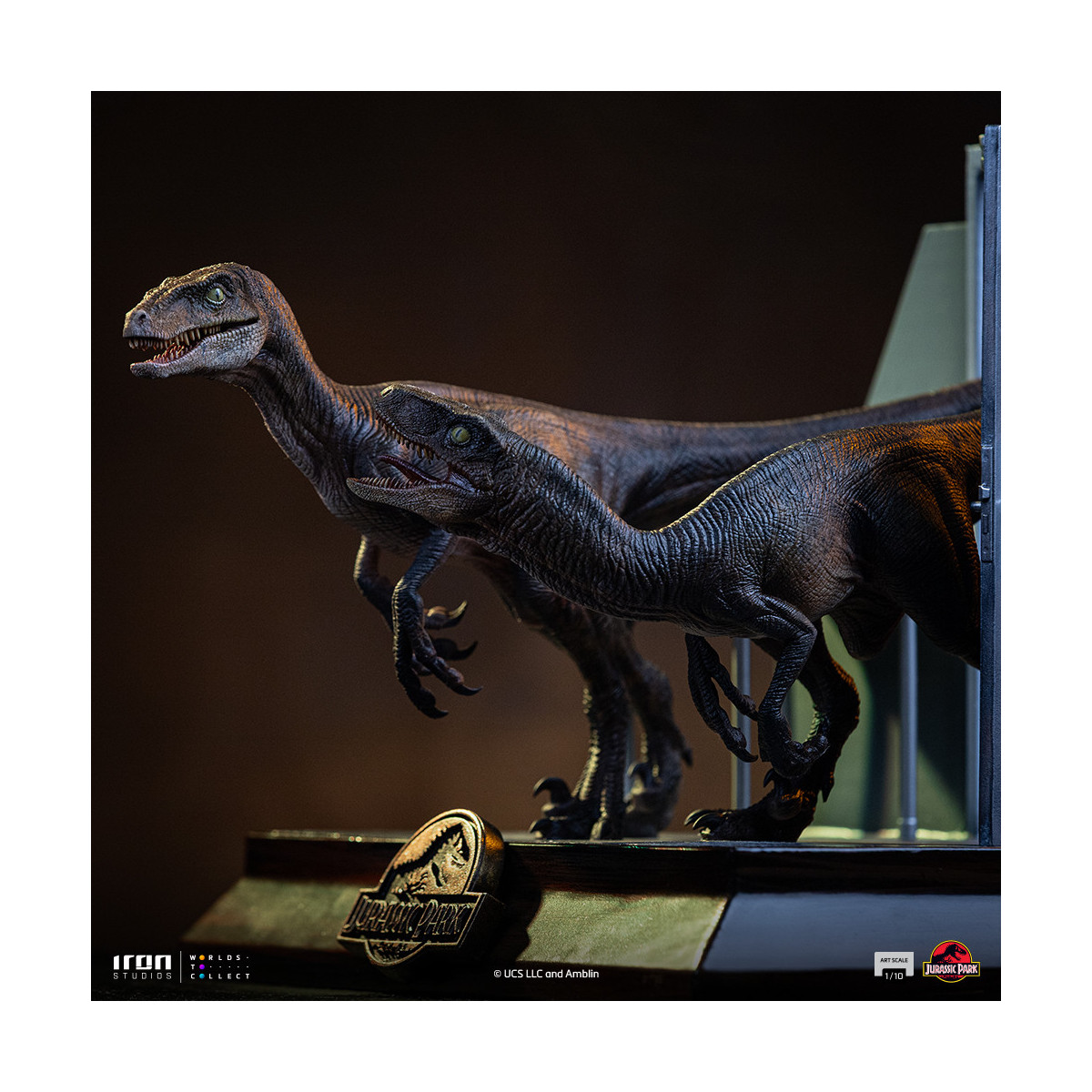 Iron Studios - Raptors at the kitchen's door - Jurassic Park 1/10 Bds Art Scale