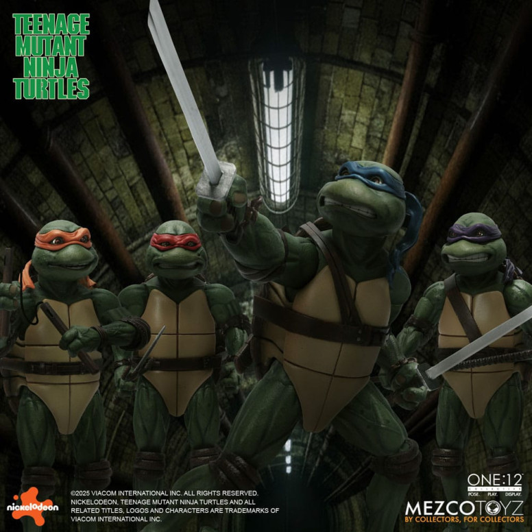 Mezco One 12 - Teenage Mutant Ninja Turtles (1990 Movie) Set of 4 figures - TMNT - Teenage Mutant Ninja Turtles