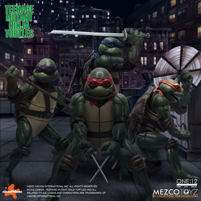 Mezco One 12 - Teenage Mutant Ninja Turtles (1990 Movie) Set of 4 figures - TMNT - Teenage Mutant Ninja Turtles