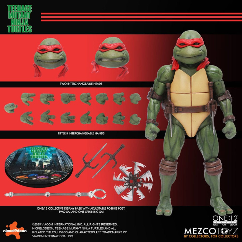 Mezco One 12 - Teenage Mutant Ninja Turtles (1990 Movie) Set of 4 figures - TMNT - Teenage Mutant Ninja Turtles
