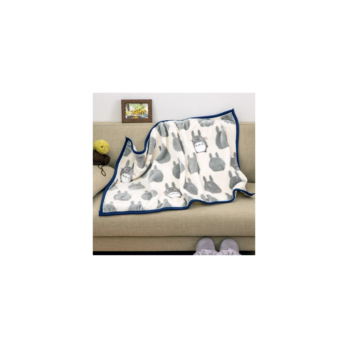 Marushin - Plaid Silhouette Totoro Gris 70x100 cm - My Neighbor Totoro